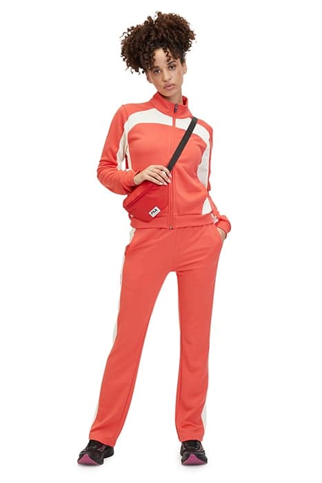 TISENS HIGH WAIST TRACK PANTS CAYENNE-ANTIQUE WHITE by FILA