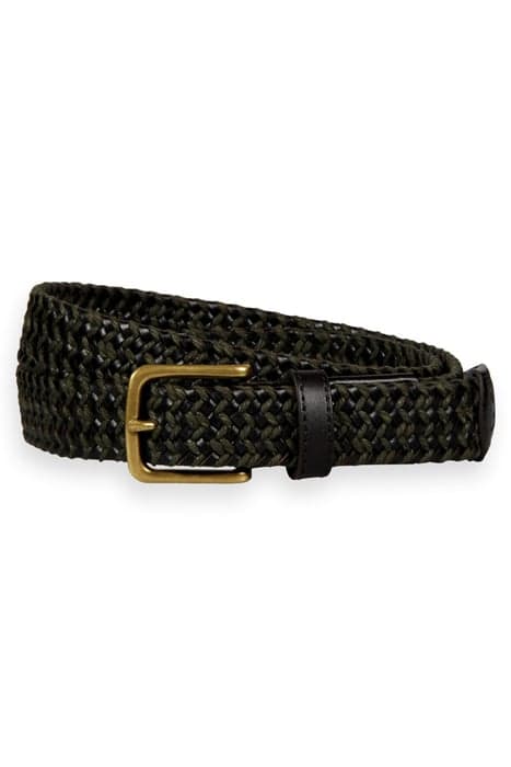 BRAIDED LEATHER AND CORD BELT COMBO A by Scotch & Soda