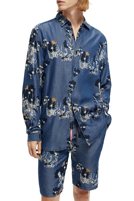 REGULAR-FIT ALLOVER PRINTED TENCEL SHIRT COMBO A by Scotch & Soda