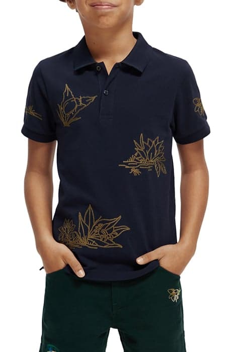 BOYS SHORT-SLEEVED PLACED EMBROIDERIES POLO NIGHT by Scotch & Soda