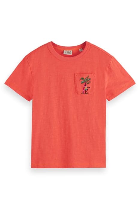 BOYS SKATE-FIT SHORT-SLEEVED T-SHIRT IN ORGANIC COTTON HIBIS by Scotch & Soda