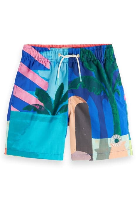 BOYS MID LENGTH - PLACEMENT ARTWORK SWIM SHORTS POOL PRINT by Scotch & Soda