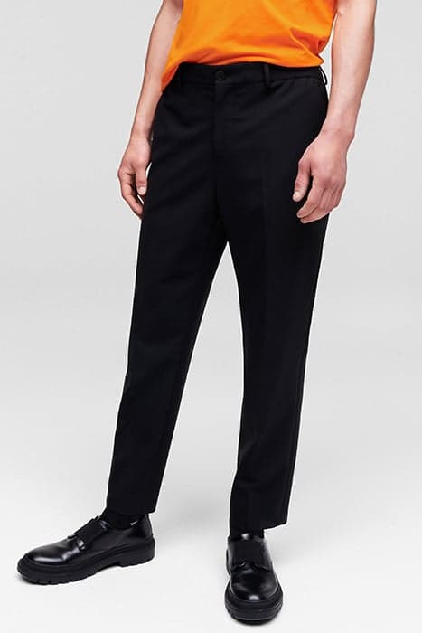 TAILORED PANTS W/ LOGO ELASTIC BLACK by KARL LAGERFELD