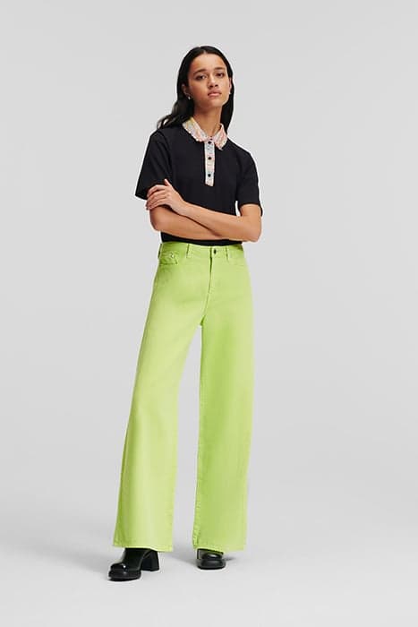 COLOURED WIDE LEG DENIM TENDER SHOOTS by KARL LAGERFELD