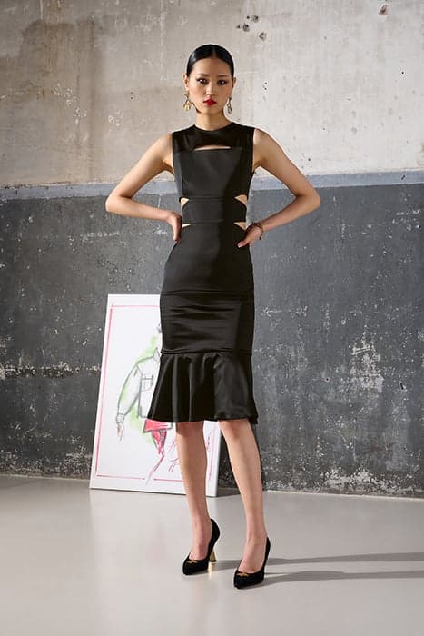 CUT OUT DRESS BLACK by KARL LAGERFELD