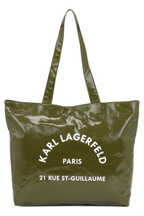 RSG SHINY TWILL SHOPPER OLIVE by KARL LAGERFELD