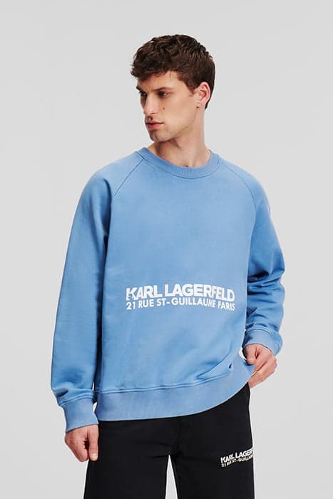 RSG WASHED SWEATSHIRT WASHED FEDERAL BLUE by KARL LAGERFELD