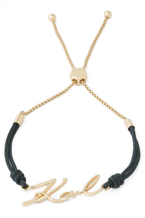 K/SIGNATURE CORD BRACELET BLACK by KARL LAGERFELD