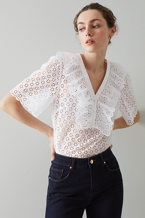 ROSE BUTTON-DOWN SHIRT WHITE 1