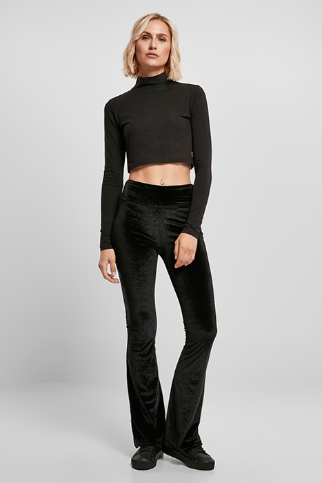 LADIES ORGANIC CROPPED TURTELNECK LONGSLEEVE BLACK 3