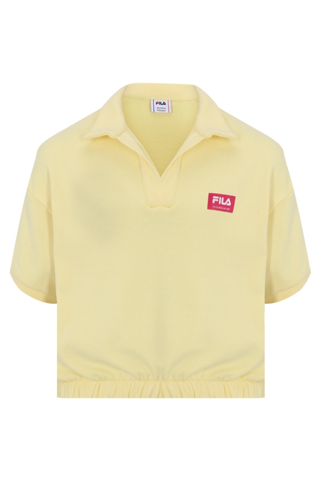 TABEN-RODT TOWELIING KNIT POLO PALE BANANA 1
