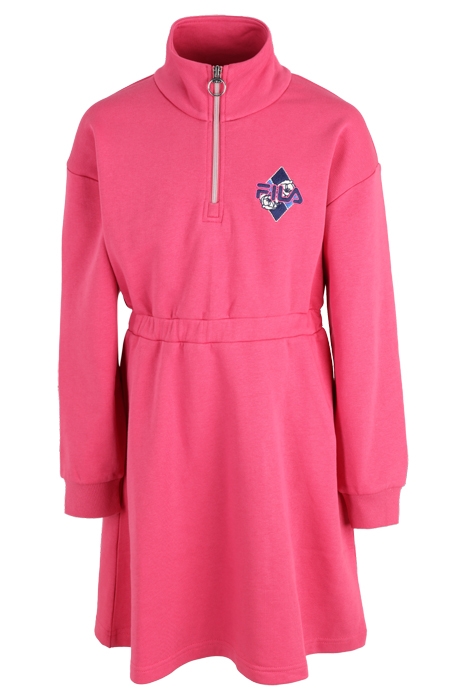 TANN HALF-ZIP SWEAT DRESS CARMINE 1