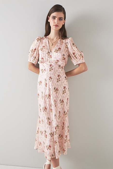 LEITH MIDI DRESS PINK 1