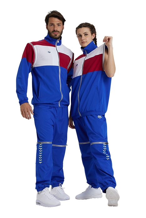 ARENA ICONS JACKET CONVERTIBLE NEON BLUE BURGUNDY WHITE 3