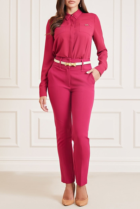 PHOEBE CHAIN BLOUSE MID MAGENTA 1