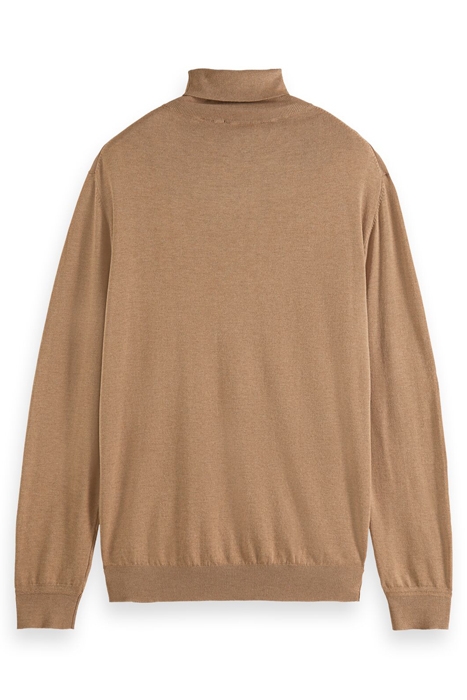 ECOVERO VISCOSE-BLEND TURTLENECK PULLOVER CAMEL MELANGE 2