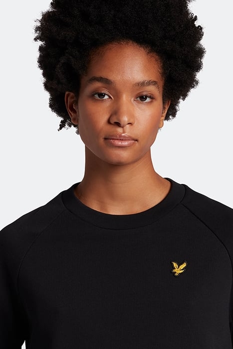 CROPPED SWEATSHIRT JET BLACK 5