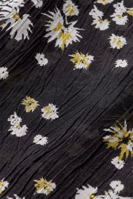 CONTRAST RUFFLE BLOUSE DANDELION BLACK 7