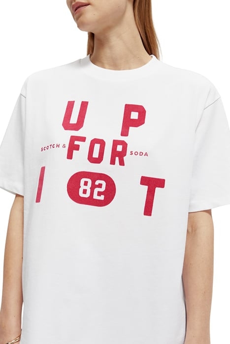 GRAPHIC PRINTED LOOSE-FIT T-SHIRT IN ORGANIC COTTON WHITE 6