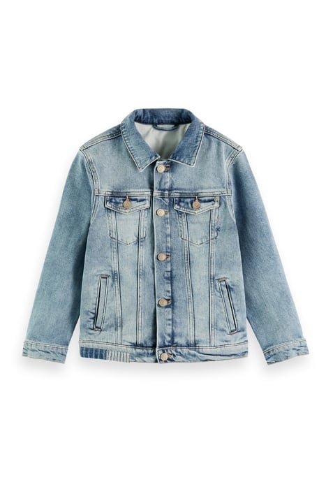 DENIM TRUCKER JACKET WITH CUSTOMISED DETAILS — CLEAR PATH 1