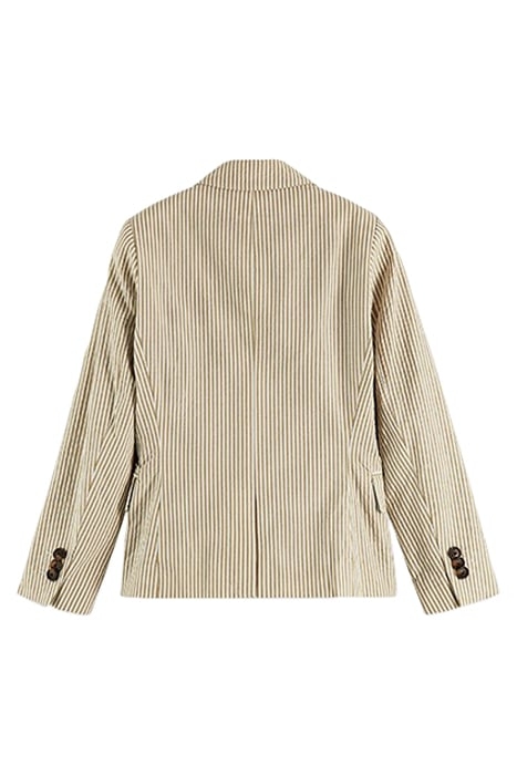 STRIPED SEERSUCKER BLAZER SAND STRIPE 2