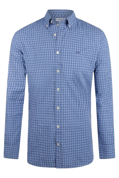 SMALL TONAL CHECK SHIRT MEDIUM BLUE 1