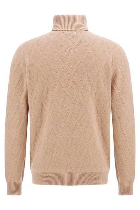 GUESS ECO LS TN RHOMBUS STITCH HERB TAN 5