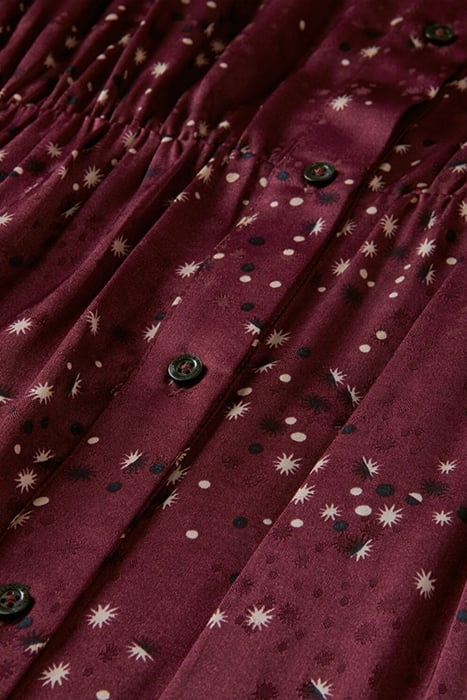 KARIS PRINTED SHIRT DRESS MILKY WAY CRIMSON 3