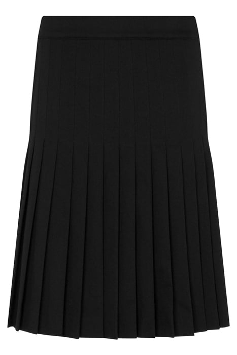 PLEATED SKIRT IN STRETCH GABARDINE BLACK 3