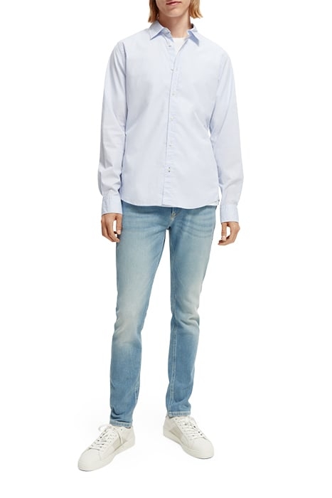 ESSENTIAL - SOLID ORGANIC CO/EA SLIM FIT SHIRT BLUE 3