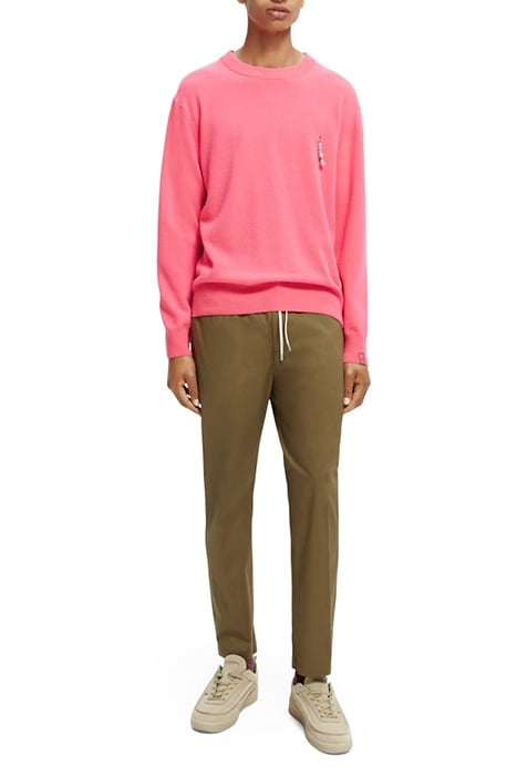 WOOL CREWNECK PULLOVER MADE WITH 30% RECYCLED CASHMERE FLUO 4