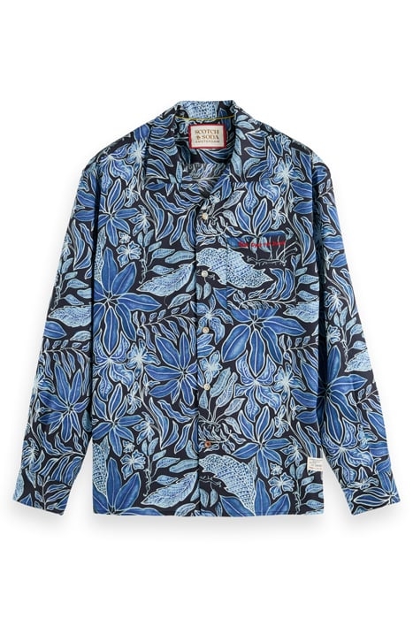 AOP CAMP SHIRT NOCTURNAL FLORAL BLUE 1