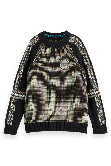 COLOURFUL STRUCTURED PULLOVER IN ORGANIC COTTON MULTICOLOUR 4