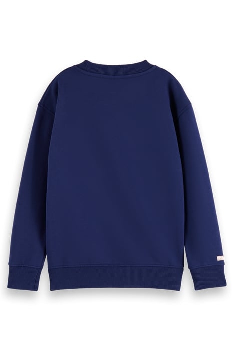 RELAXED FIT ARTWORK SWEATSHIRT IN ORGANIC COTTON MARINE BLUE 5