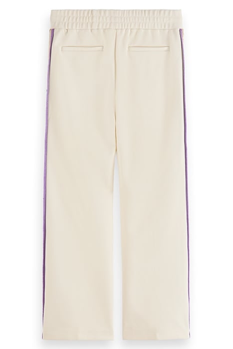 WIDE LEG EMBROIDERED SIDE PANEL SWEATPANTS OFF WHITE 5