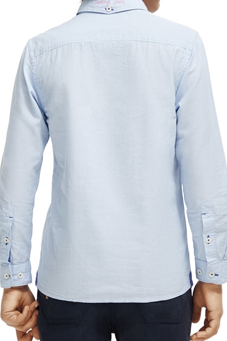 CLASSIC YARN-DYED SHIRT IN ORGANIC COTTON BLUE STRIPE 2