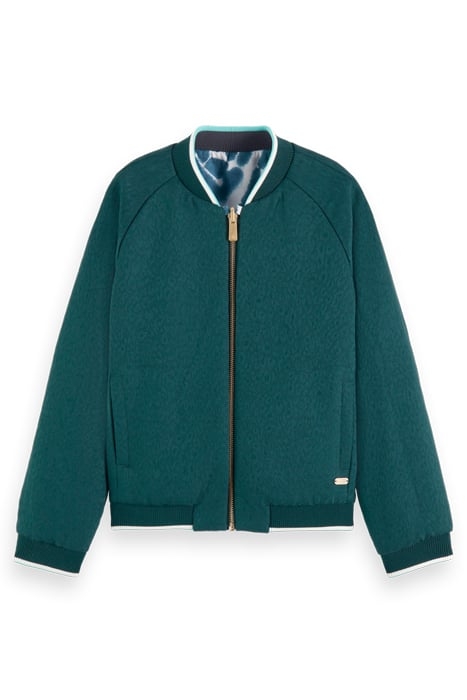 REVERSIBLE BOMBER JACKET DISCO TIE DYE BOTTLE GREEN 8