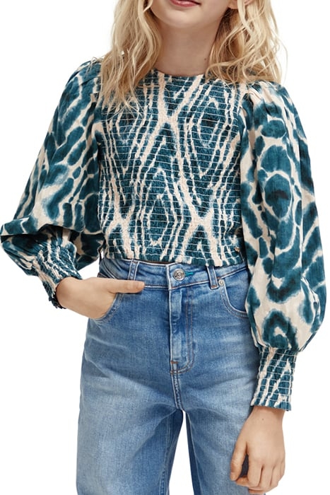 ALL-OVER PRINTED LONG-SLEEVED CROPPED TOP DISCO TIE DYE BOTT 1