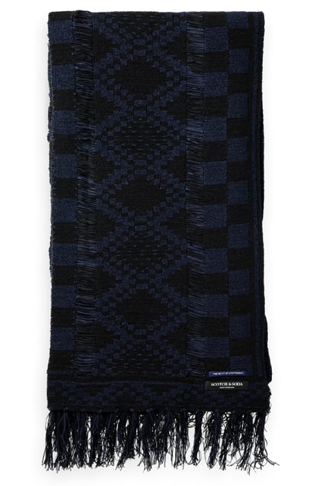 FRINGE HEM KNITTED SCARF NIGHT 4