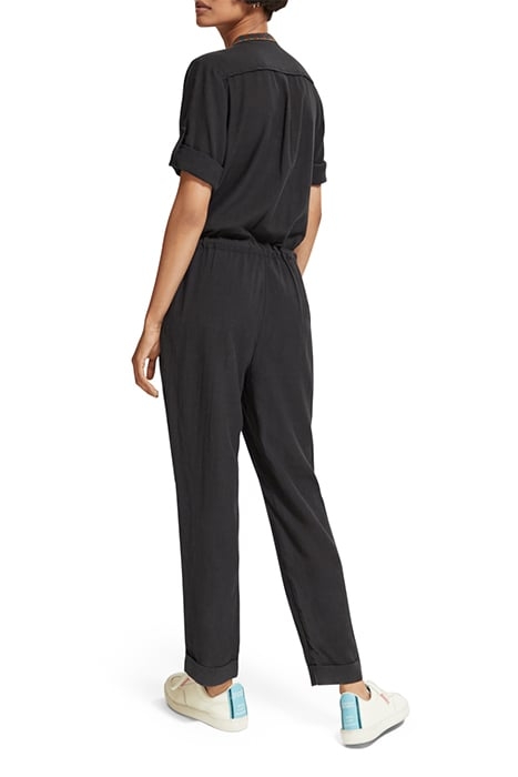 JUMPSUIT WITH ARROW HEAD TRIM EVENING BLACK 2