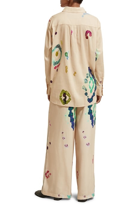 TIE-DYE PRINTED RELAXED FIT SHIRT GALAXY DYE SOFT ICE 3