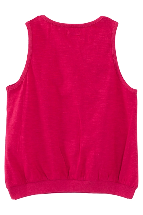 GIRLS’ FUCHSIA FLAMINGO & FLOWER ORGANIC COTTON VEST TOP 3