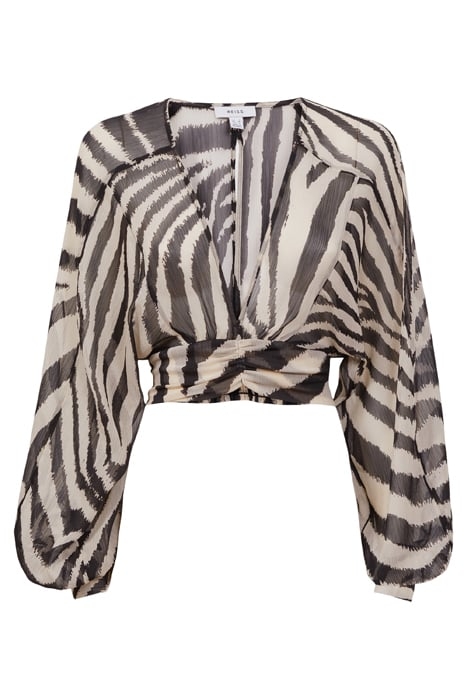 FARLEY-PRINTED BLOUSE BLACK/WHITE 3