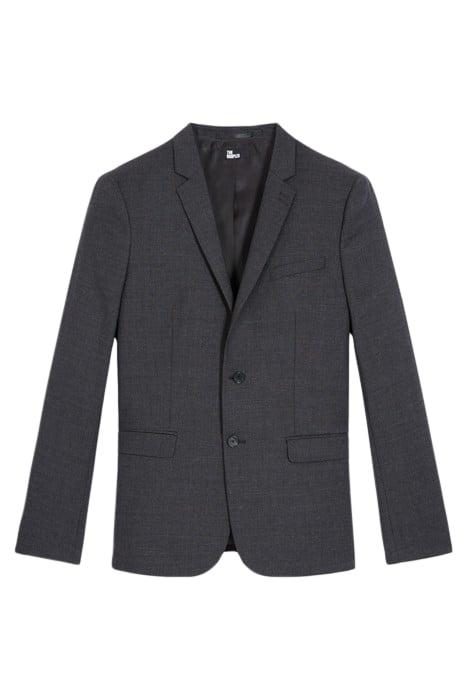 MICRO HOUNDSTOOTH PATTERN SUIT JACKET BLACK 1