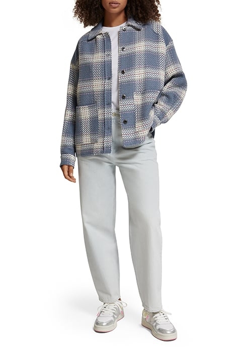 LIGHTWEIGHT CHECK OVERSHIRT BLUE MULTICOLOUR CHECK 3