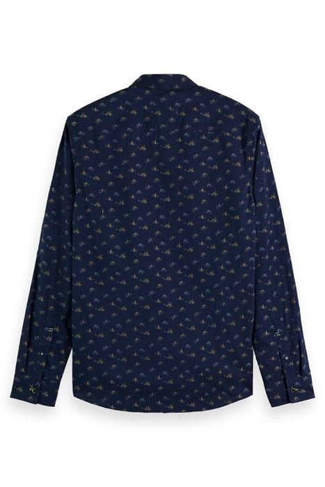 SLIM FIT ALLOVER PRINT SHIRT NAVY BLUE SAILBOAT AOP 2