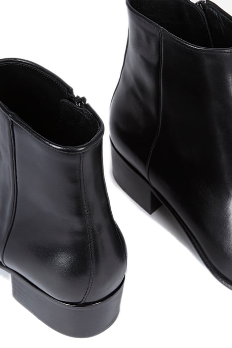 LEATHER ANKLE BOOTS WITH INTERIOR ZIP BLACK 3