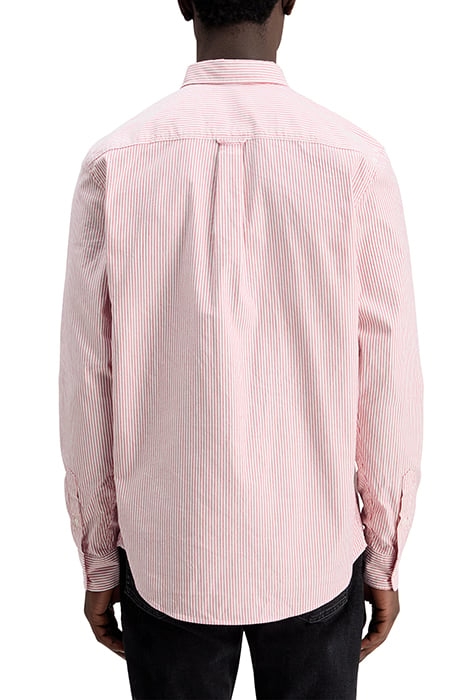ESSENTIAL OXFORD STRIPE SHIRT LOBSTER / WHITE STRIPE 2