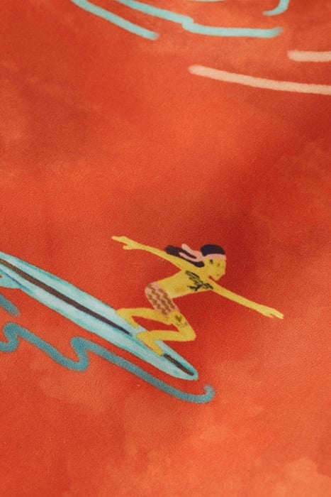 MID LENGTH SWIM SHORT ALL OVER PRINT RED SURFER AOP 3