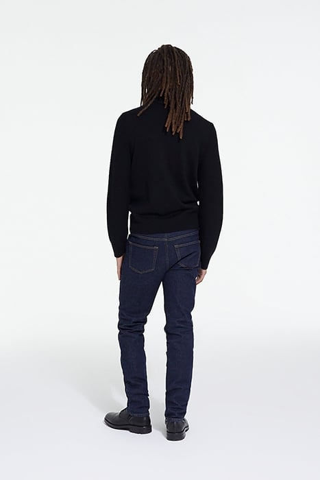 MOCK NECK SWEATER WITH POINT DETAILS ON THE SIDE BLACK 4